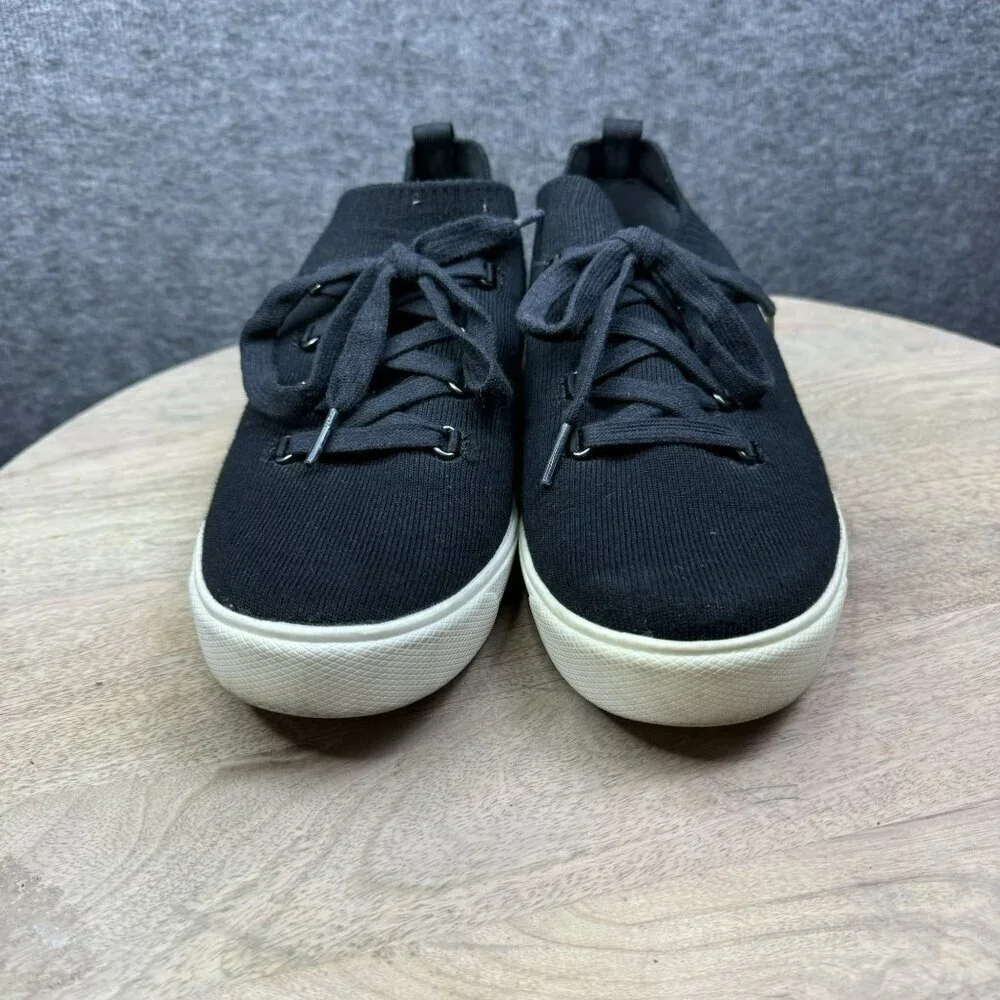Ryka Viona Womens Black Knit Sneakers White Soles Comfort Lace‎ up Size 9 Casual